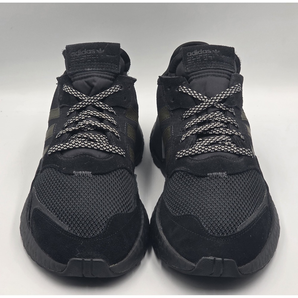 adidas Nite Jogger Triple Black Men's Size 10 BD7954 Shoes Sneakers - Picture 3 of 12